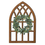 Sintosin Farmhouse Window Frames for Wall Decor Living Room 20 x 32 inch, Hanging Distressed Rustic Arched Wood Window Frame Bedroom Wall Decor Above Bed, Wall Panels for Interior Wall Decor Sintosin