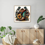 JFYHAB Diamond Painting Kits for Adults, Cowboy 5D Diamond Art Kits for Beginner DIY Full Drill Diamond Dots Crystal Craft Kits for Home Wall Decor Gifts 11.8x11.8 inch JFYHAB