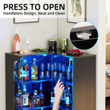 PAKASEPT 3-Tier Corner Glass Display Cabinet with LED Lights for Collectibles,Display Case with Tempered Glass Doors,Curio Cabinet with 6 Adjustable Shelves,Kids Bookcase for Bedroom, Living Room PAKASEPT