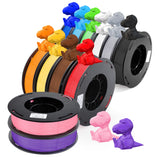 12 Pack 3D Printer Filament 1.75mm PLA 3D Printing Filament Bundle in Total 3KG, 12 Colors Dimensional Accuracy +/- 0.02 mm Widely Compatible for 3D Printing STRAWBLEAG