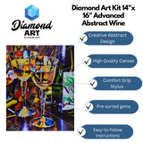 DIAMOND ART BY LEISURE ARTS Diamond Painting Kits for Adults 14"X16" Advanced Abstract Wine, Full Drill, Art Kits, Dimond Art, for Adults, Kit DIAMOND ART BY LEISURE ARTS
