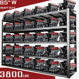 PMKES 65" W Garage Shelving Heavy Duty, Adjustable 5 Tier Metal Shelves, Commercial Metal Shelf Rack, Industrial Shelving PMKES