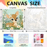 Aestalrcus Paint by Numbers Kit for Kids with Frame, Deer Paint by Numbers for Kids Ages 4-8-12,DIY Acrylic Oil Painting for Home Wall Decor Gift 8 x 8 Inch (with Frame Easel) Aestalrcus