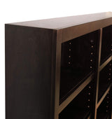 Traditional 84" Tall Triple Wide 18-Shelf Bookcase in Chocolate Espresso Concepts In Wood