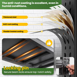 STANI 70" H 3000LBS Capacity Heavy Duty 4-Tier Adjustable Shelves Metal Garage Shelving Industrial Shelves Heavy Tools Utility Rack Shelf for Basement/Garage/Warehouse/Shop Black 48" Wx24 Dx69 H STANI