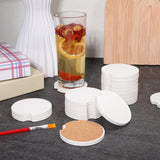 24pcs Sublimation Ceramic Cup Coasters - Blank Cupholder with Finger Grooves Keep Vehicle from Cold Drink Stain Spill - Cup Coasters for Car Office Home Drink Shop PartyKindom