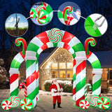 Kalolary 13FT Christmas Archway Inflatables with LED Light, Giant Xmas Candy Arch Inflatable Stereoscopic Blow up Christmas Outdoor Yard Decorations for Square Shopping Mall Lawn Garden Holiday Party Kalolary