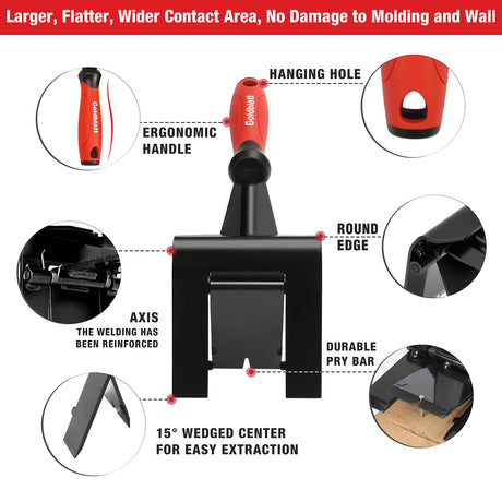 Goldblatt Trim Puller, Removal Multi-Tool for Commercial Work, Baseboard, Molding, Siding and Flooring Removal, Remodeling Goldblatt