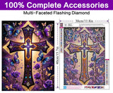 croshom Cross Diamond Art Kits for Adults-DIY 5D Religion Diamond Painting Kits for Adults Beginners, Full Drill Paint by Diamonds Art Painting Christ Crafts for Home Wall Art Decor 12x16in croshom