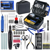 AEORUM 124Pcs 3D Printing Accessory Tools with Tool Bag for 3D Printer Modeler Basic Tools Diverse 3D Print Nozzle Cleaning Kit Mini Rotary Tool 3D Printer Tools for Remove/Trim and Finish 3D Print AEORUM