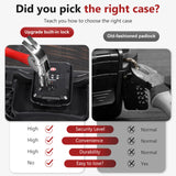 Kinghardcase Gun Safe Case for Pistol, TSA Combination Lockable Pistol Case Hard Shell Waterproof & Shock Proof, 10.6”*8.8”*4” Gun Lock Box for Travel Gun Case 9mm Kinghardcase