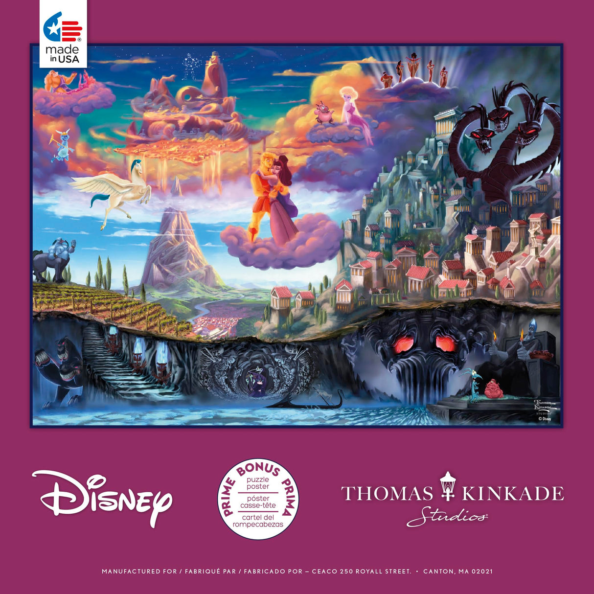 Ceaco - Thomas Kinkade - Disney - Hercules -1000 Piece Jigsaw Puzzle Ceaco