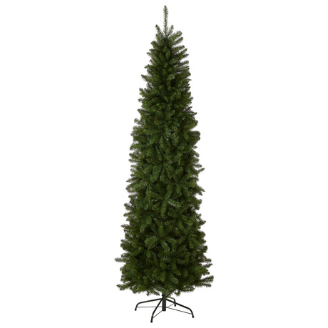 National Tree Company Artificial Slim Christmas Tree, Green, Kingswood Fir, Includes Stand, 7 Feet National Tree Company