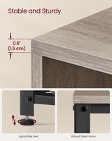 VASAGLE Coat Rack Shoe Bench Set, Hall Tree with Bench, Entryway Furniture, Multifunctional, Dot Coat Hooks, 2-Tier Shoe Rack, Industrial Style, for Entryway, Hallway, Heather Greige ULCR073K02 VASAGLE