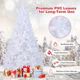 COSTWAY 6Ft-Artificial-PVC-Christmas-Tree-W-Stand-Holiday-Season-Indoor-Outdoor-White COSTWAY