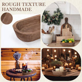 Tioncy 12 Pcs Wooden Dough Bowls for Candle Making Rustic Wood Dough Bowl Bulk Decorative Wooden Bowls for Decor Hand Carved Paulownia Wood Bowls with Cards for Food Bread Fruits Farmhouse Home Decor Tioncy