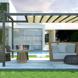 E&K Sunrise 18' x 18' Sun Shade Sail Straight Edge Rectangle Canopy Shade Cover with D-Ring Grommets UV Block for Outdoor Pergola Backyard Garden Patio Deck (Beige) E&K