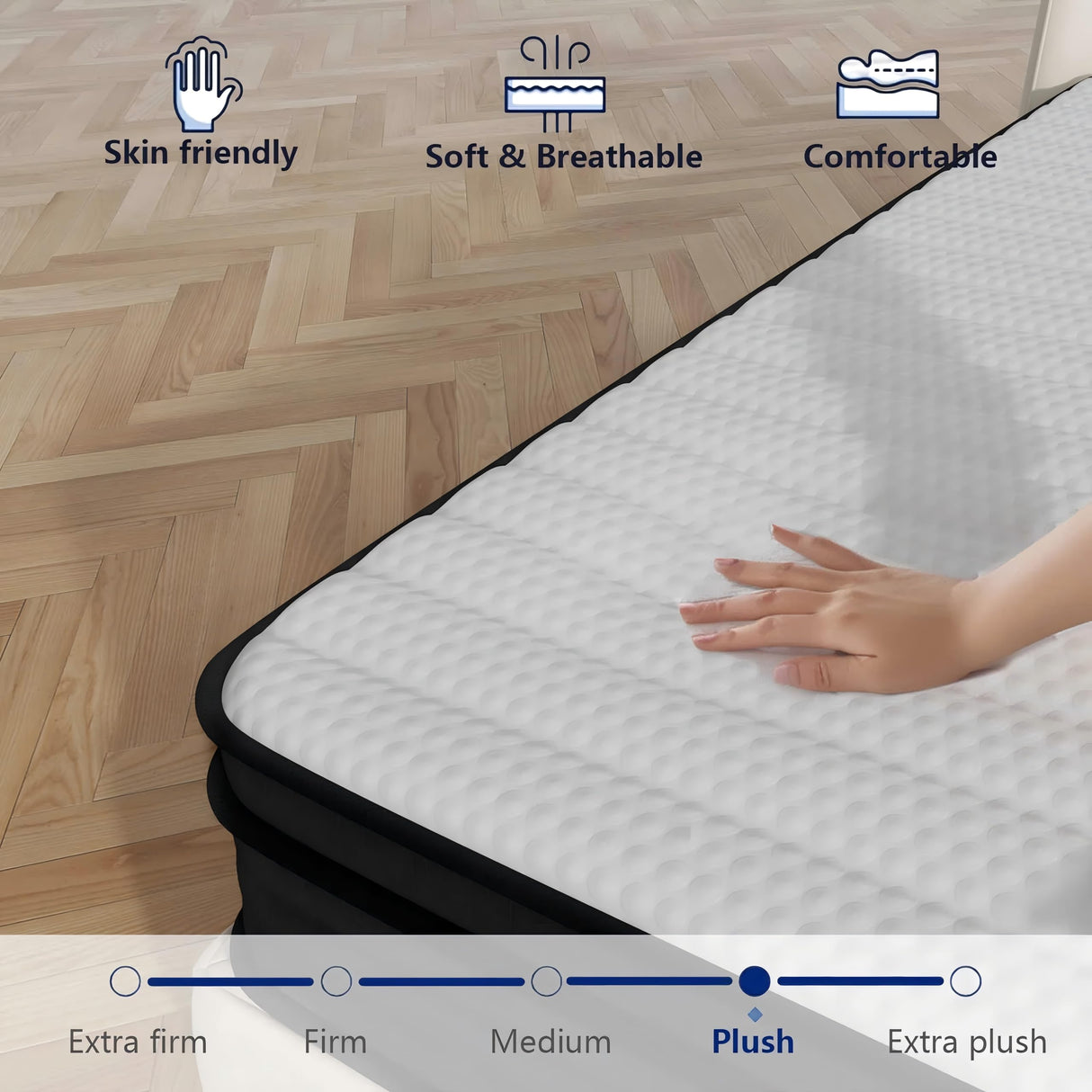 Crayan Queen Mattress, 12 Inch Hybrid Memory Foam Mattress in a Box with Individual Pocket Spring for Motion Isolation & Silent Sleep, CertiPUR-US Crayan