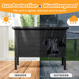 Ciokea Outdoor Cat House Weatherproof, Feral Cat House with Insulated All-Round Foam Wooden Cat Condos for Winter Outside, PVC Door Flaps(Black) Ciokea