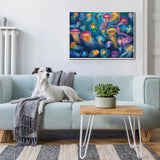 Magical Jellyfish Puzzle 1000 Piece Puzzles for Adults Colorful Jellyfish Jigsaw Puzzles Amazing Medusa Puzzle Rainbow Glowing Challenging Puzzles BBOLDIN