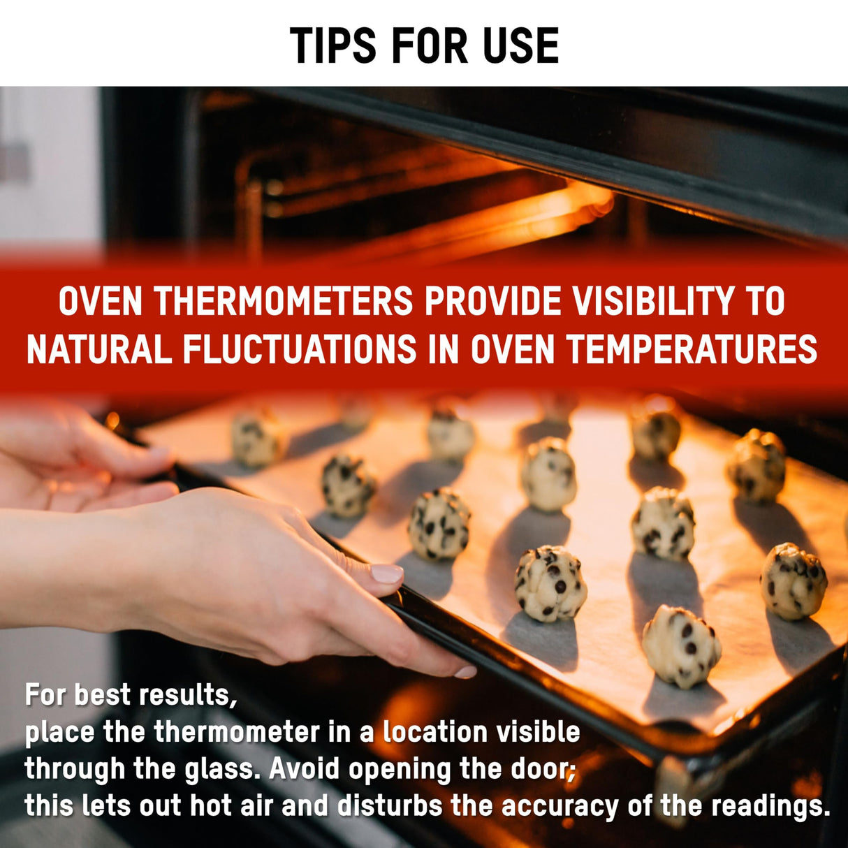 Taylor Large 2.5 Inch Dial Kitchen Cooking Oven Thermometer, Analog Taylor