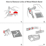 LeeEv Mens Light Weight Unique Wood Watch, Uwood Series Handmade Sandalwood Analog Quartz Vintage Roman Number Natural Wooden Wristwatch LeeEv