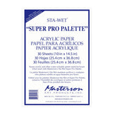 Masterson Sta-Wet Super Pro Palette Bundled Set 11.5x15.5in Wet Paint Palette with 32 Well Watercolor Palette, 30 Acrylic Paper Refill Sheets and 3 Sponge Refill Pack, Keeps Paint Fresh, Made in USA Masterson