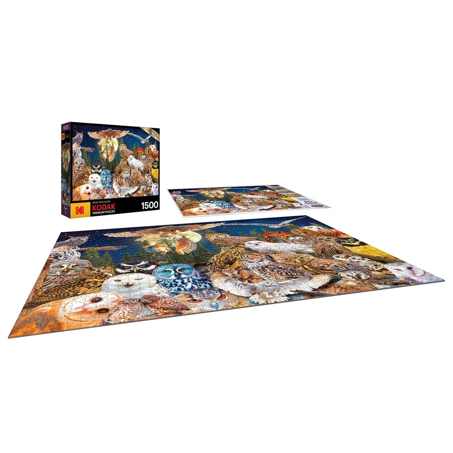 RoseArt - Kodak Premium - Night Owls - 1500 Piece Jigsaw Puzzle for Adults