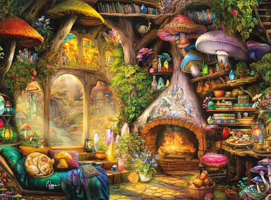 Buffalo Games - Aimee Stewart - Merry Mushroom Cottage - 1000 Piece Jigsaw Puzzle for Adults -Challenging Puzzle Perfect for Game Nights - Finished Size is 26.75 x 19.75