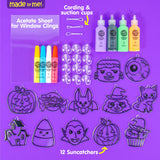 Made By Me Create Your Own Halloween Window Art by Horizon Group USA, Make 20 Projects, Includes Suncatcher Frames & Window Clings, Glow-in-The-Dark Paint, Paint Tubes, Suction Cups & Cording,Multi Made By Me