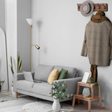 Rustic Coat Rack Wall Mount – 17 Inch Solid Pine Wood Wall Mounted Coat Rack with 5 Hooks – Distressed Finish, 16 Inch Hole Distance – Heavy Duty Wall Hook Rack for Entryway, Hallway, Bathroom SAYONEYES