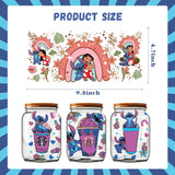 PEVOGON UV DTF Cup Wrap Transfer Stickers for Glass, 10 Sheet Cartoon Rub on Transfers Decal for 16OZ Glass Cups Furniture Craft Wood DIY Crafts PEVOGON