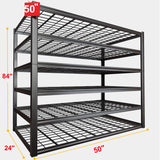 PMKES 6 Tier Garage Shelving Heavy Duty, 50" W Garage Shelves, 50" W x 84" H x 24 D Adjustable Storage Shelving Unit, Commercial Metal Shelf Rack for Warehouse, Pantry, School, Shop PMKES