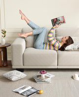 Amada 65" Sofa,Loveseat with Deep Seats and Wide Armrests,Mid Century Modern Upholstered Sofa,Couches for Living Room,Futon Small Couch,Removable Sofa Cover,Easy to Install,White AMADA HOMEFURNISHING