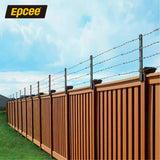 Epcee Fence Post Extender, 23.5" Fence Barbed Wire Extend Arm，for Outdoor Fences to Increase Height, Protect Privacy and Pets Jumping Off (Wooden Wall-4 Pack) Epcee