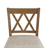 Home Brookline Swivel Bar Stool Chair with 360° Turn Mechanism, Rustic Farmhouse Stools for Kitchen Counter with Cushion, 24" Seat Height, Medium Oak Wood Finish with Beige Cushion Home 2 Office