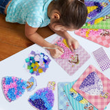 STAOVA Poke in Art Kits for Girls, DIY Pretty Princess Game with 12 Pcs Magical Princesses & 9 Pcs Accessories, Crafts for Kids Ages 4-8, 8-12 (Purple) STAOVA