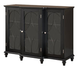 Kings Brand Furniture Wood Storage Sideboard Buffet Cabinet Console Table, Black Kings Brand Furniture