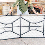 Lifetime 6-Foot Fold in Half Table, Light Commercial, White Granite Lifetime