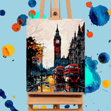 Paint by Numbers Kit for Adults Rolled Canvas - 16x20 Inch Big Ben Adult Paint by Number Kits on Canvas for Beginners, DIY Acrylic Oil Number Painting Kits with Gift Box for Home Wall Decor Gift Offito