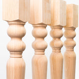 decorluxes Unfinished Farmhouse Table Legs Dining Table 2.8" X 29" Set of 4 DIY Coffee Table Rustic Turned Style Leg | Easy to Paint Any Color You Want (29 inch) decorluxes