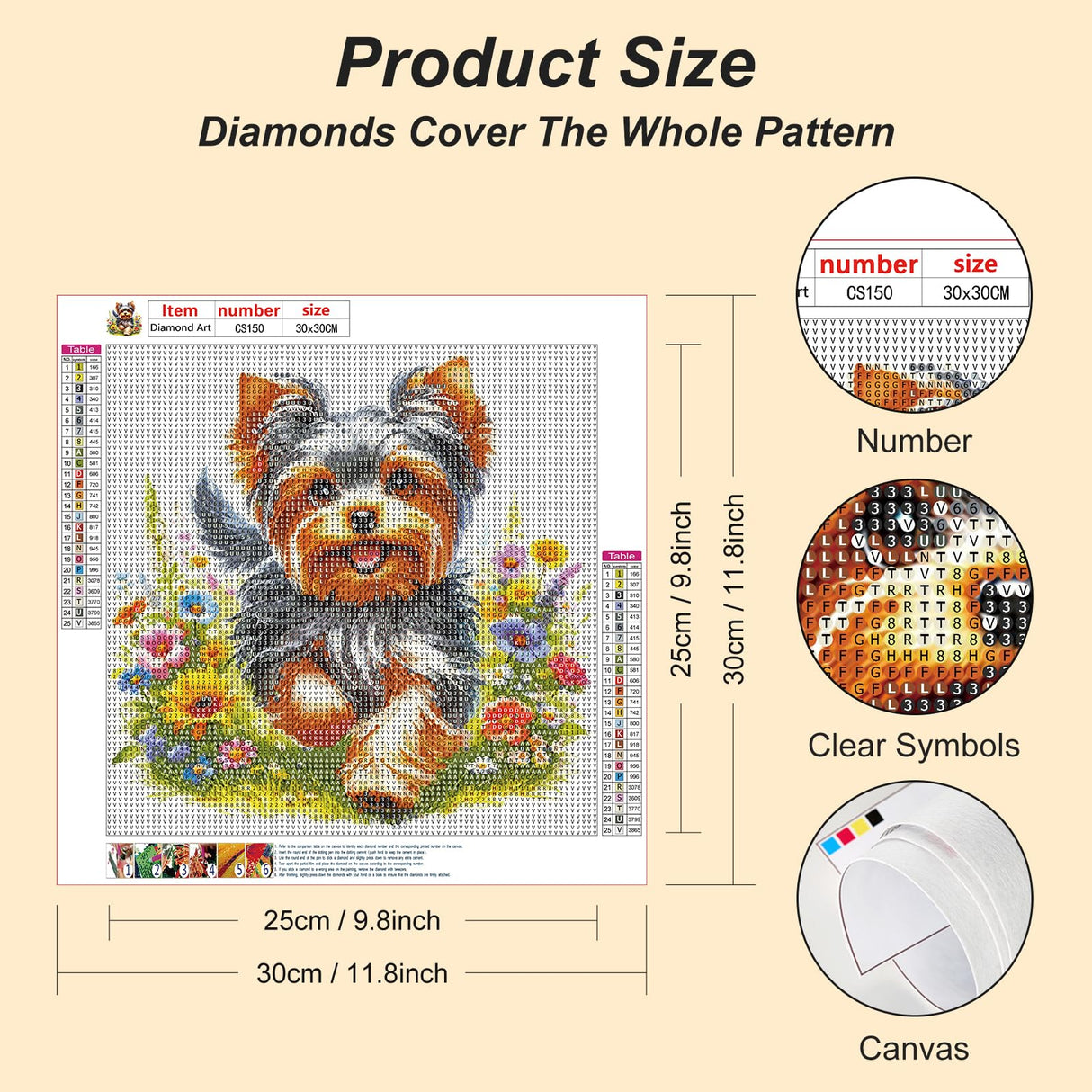 Acudotr Dog Diamond Painting Kits for Adults, 5D DIY Diamond Art Kits for Beginners, Full Drill Diamond Painting Kits for Home Wall Decor, 12x12 Inch Acudotr