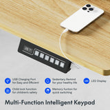 FLEXISPOT Standing Desk Electric Stand Up Desk with 48 x 24 Inches Splice Board Ergonomic Memory Controller Height Adjustable Desk (White Frame + 48" Maple Desktop) FLEXISPOT