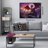 Fantasy Dragon Puzzle for Adults 1000 Pieces, Magic Castle Jigsaw Puzzle, Castle Purple Puzzle BBOLDIN