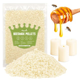 VIPwax White Beeswax Pellets 1LB, Natural Organic Beeswax, Beeswax for Candle Making, Body, Skin Care DIY, Lip Balm and Soap Making Supplies VIPwax