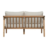 Christopher Knight Home Westin Acacia Wood Patio Loveseat Sofa with Cushion, Outdoor 2-Seater Sofa with Removable Cushions, Patio Furniture Sofa for 2, Teak+Beige Christopher Knight Home