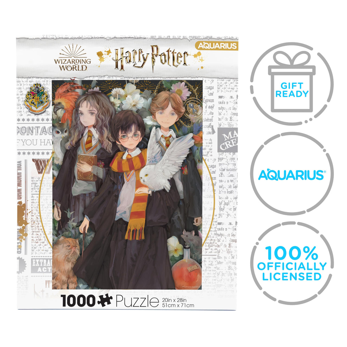 AQUARIUS Harry Potter Yume Puzzle (1000 Piece Jigsaw Puzzle) - Glare Free - Precision Fit - Virtually No Puzzle Dust - Officially Licensed Harry Potter Collectibles - 20x28 Inches AQUARIUS