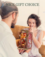 Rolife DIY Book Nook Kits Fall into Wonder, Fairy Tale Bookend Wooden 3D Puzzles for Bookshelf Decor, DIY Miniature House Building Kit for Adults, DIY Crafts/Surprised Gifts for Teens & Book Lovers Rolife