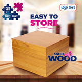 Premium Wooden Puzzle Sorting Trays Stackable – 8 x 8 Inch, Stackable Jigsaw Puzzle Organizer for Sorting up to 1500 Pieces – Durable Puzzle Piece Sorter Trays LOLO TOYS