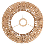BESTOYARD Rattan Lamp Shade E27 Wicker Woven Pendant Lampshade Chandelier Light Cover Wall Lamp Bulb Cage Guard Rustic Hanging Light Fixture Spider Fitter 30x15cm BESTOYARD